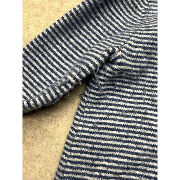 Zaket & Plover Merino Wool Blend Crewneck Blue Striped Sweater Size XS - Picture 7 of 10